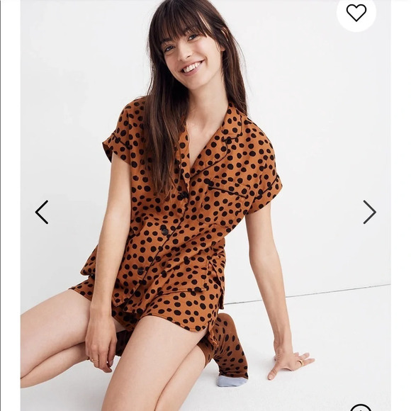 Madewell Leopard Dot Pajama Top - Picture 1 of 8